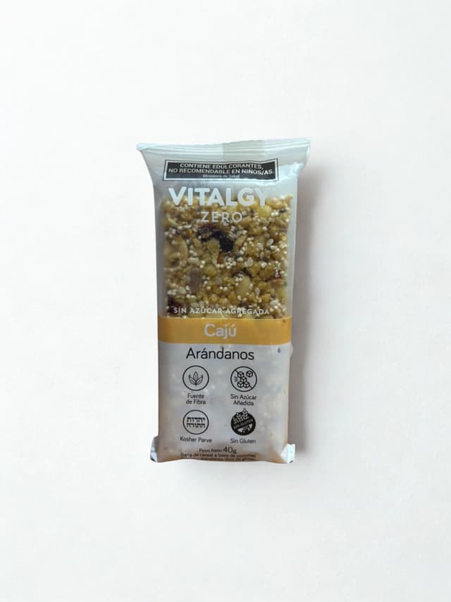 Barritas vitalgy caju y arandanos zero azucar