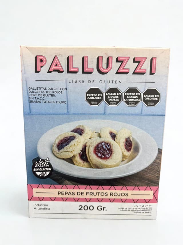 Palluzzi pepas de frutos rojos libres de gluten