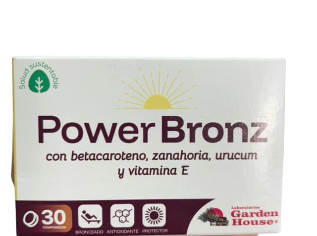 Power Bronz con betacarotenos x30 comprimidos Garden House