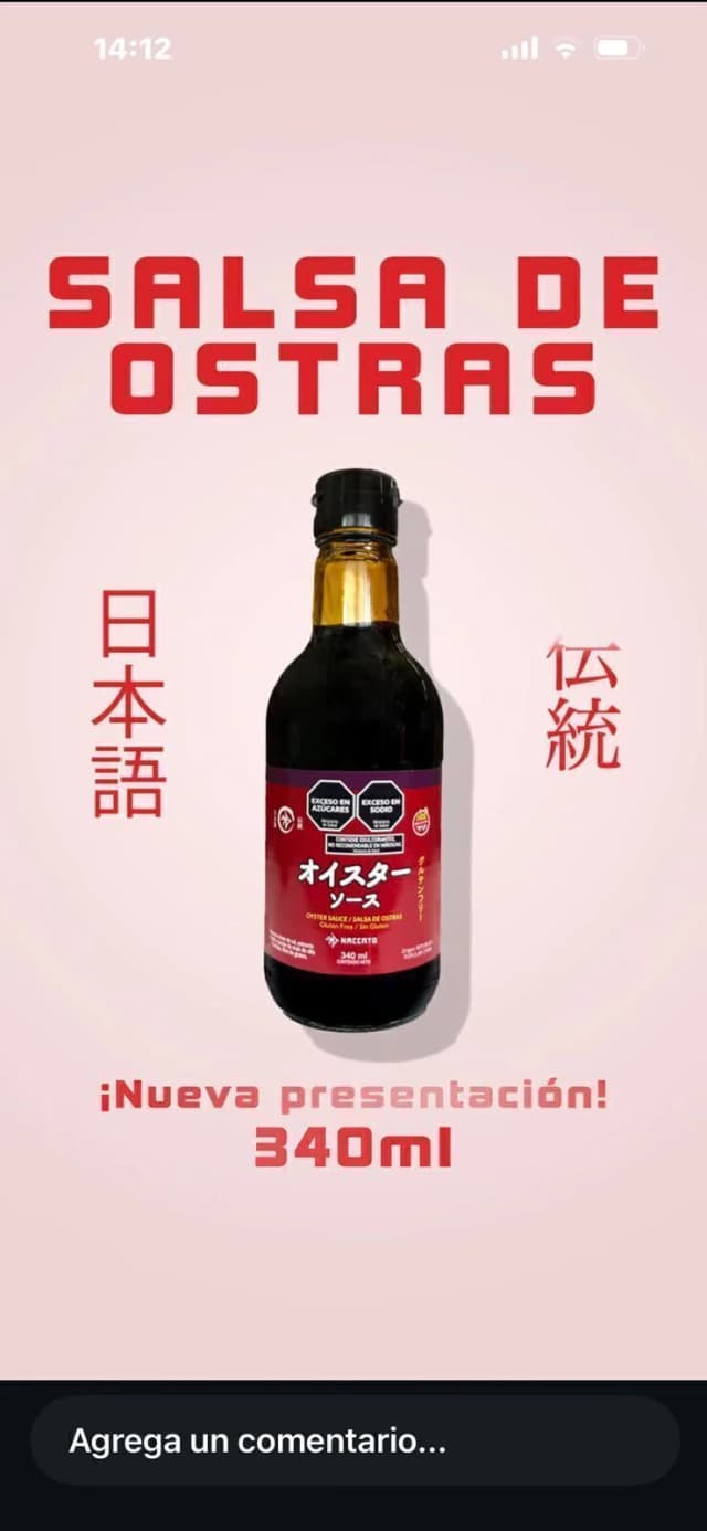 Salsa de Ostras x340ml Naccato