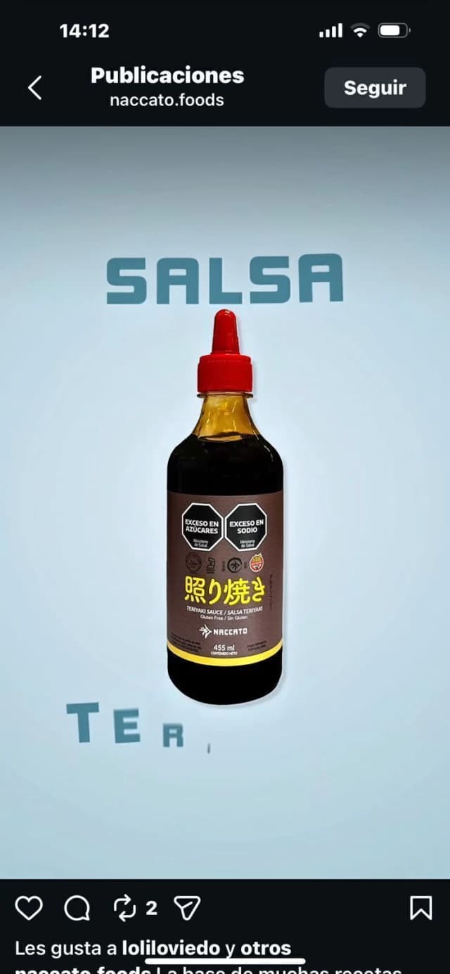 Salsa teriyaki 455ml Naccato