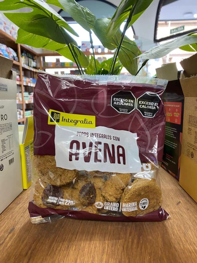 Pepas integrales de avena rellenas de membrillo Integralia